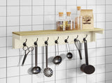 Levede Coat Rack Wall Mounted Shelf 7 Double Hooks Storage Entryway Hallway DH1050-CR-AU