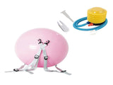 Pink Rebound Yoga Ball with Adjustable Shoulder Belt & Pump 45cm Inflatable Exercise Ball for Core V1308-DSZKI-2153-1