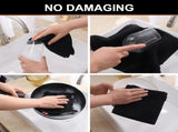Homaxy 100% Cotton Dish Cloths, 8 Pack - 12 x 12 Inches, Black and Flat and Terry Dish Towels V1258-DP02-F-174