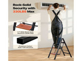 3 Step Ladder, Folding Step Stool with Wide Anti-Slip Pedal and Comfort Handgrip, Lightweight 150 kg V952-LHJHJTSB0000TIJOS001V0