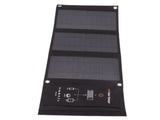21W Foldable Solar Panel Charger Black Portable Solar Phone Charging Panels with Dual USB Port for V1294-YM0718-3114220080011