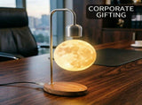 Levitating Moon Lamp with 15W Wireless Charger 3D Printed Lunar Sphere, Real Wood Base, 3 Ambient V1341-ZY-U67UZGBL-TOPSELLER3COLORCOL