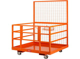 Forklift Safety Cage Work Platform 43X45in 1400lbs w/ Wheels for Aerial V952-CCGZPTCYMS214BM9RV0