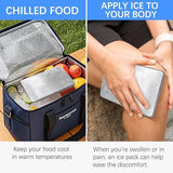 2PCS Large Ice Packs for Lunch Boxes Reusable Stainless Steel Ice Packs, No Water Needed, for V1107-133-53353
