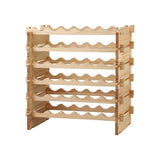 Artiss 36 Bottle Wooden Wine Rack 6 Tier Modular Wine Display Storage Stand Freestanding Holder WR-AC-STA-36B-NT