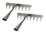 2PCS Weeding Rake Manganese Steel 8 Teeth Hand Weeder Weed Puller Tool for Gardening Cultivating V1294-YM0901-3111250159611