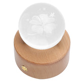 LED Crystal Ball Music Box for Bluetooth Birthday Festivals Gifts Desktop Ornament V1294-YM0901-3115210002611