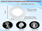 4 Pack 10 Inch Sublimation Wind Spinner Blanks, 3D Aluminum Wind Powered Kinetic Sculpture, Spinner V1192-AZ-W-4938