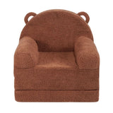 Baby Chair Foldable 2-in-1 Baby Lounger Couch Cartoon Kids Sofa Brown V952-ETSF60X3375XZIF7KV0