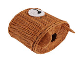 Tissue Box Cover Rattan Cute Bear Brown with Lid Easy Access Round Easy Maintenance Versatile Holder V1294-YM0710-3115230115711