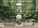 6 Tier Corner Plant Stand Metal & MDF Ladder Shelf Rack V178-66985