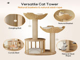 Cat Tree Tower Large Scratching Post Condo Basket Activity Center V178-66925