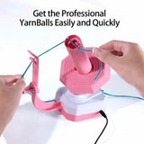 Electric Yarn Ball Winder, Pink and White, Automatic Tension Control with Stepless Speed, 7oz V1107-CS-VOBDWJES53