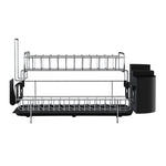 Cefito Dish Rack Drying Drainer Cup Holder Cutlery Tray Kitchen Organiser 2-Tier DR-D-01-BK