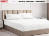 Ramesses White 2000TC Cooling Bamboo Combo Set King V442-KIT-FITTEDSS-2000COOLBAMBOO-WHITE-KI