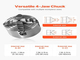 4-Jaw Lathe Chuck, 3 Inch Clamping Range with T-key V952-SZKP3YC4GKZ0TVAS3V0