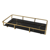 Bathroom Vanity Tray Modern Stylish Anti Slip Kitchen Sink Countertop Storage Organizer S Black V1294-YM0710-3112230084112