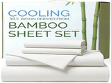 4 Piece Ultra Soft Bamboo Breathable Sheet Set -Hotel 2000TC Breathable Bed Sheets Set with 37 V1317-BAMBOO-AUK-4JT-WHITE