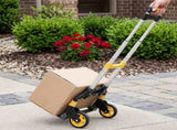 Giantz Folding Trolley Portable Hand Truck Lightweight Travel Luggage Silver HP-CART-2W-WH