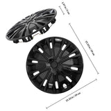 14 Inch Black Car Hub Caps Wheel Covers, Automotive Rim Protectors, Easy to Install V1369-AZ3-W-19422