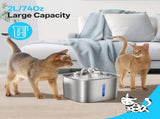 8 Set Replacement Filters & Sponges for 2.2L/74oz Stainless Steel Cat Water Pet Water V1192-AZ-W-24976
