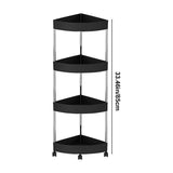 Corner Caddy, 4 Tier Rustproof Floor Standing Organizer, Plastic Metal Splicing Floor V1192-AZ-W-29389