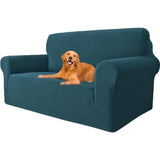 Stretch 2 Seater Sofa Cover with Armrests Dark Green Pet Furniture Protector, 145 to 178cm Width V1237-ZY-522-0063