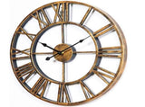 Decor Wall Clock European Retro Clock with Large Numerals Indoor Silent Battery Operated Metal Clock V1263-JX-1766