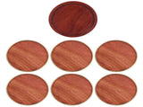 Wooden Tea Cup Mat Insulation Desktop Cup Pad Set with Base Tray Tea Ceremony AccessoriesRosewood V1294-YM0718-3118210009612