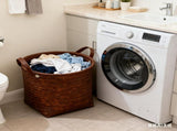Woven Storage Baskets with Handles, Rattan Hamper Bin for Toys Laundry Blankets, Home Decor, Round, V1237-ZY00B0DGFQGJ9S