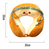 U Shaped Neck Pillow Portable Cute Head Pillow for Office Nap Travel Car Sleeping Lovely Bread V1294-YM0716-3117220185311