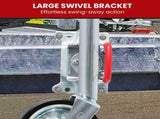 AL-KO 8-inch Swing Up Jockey Wheel with Large Swivel Bracket 628200XP3BX