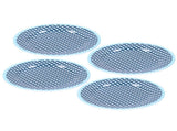4PCS 9in Salad Plate Fruit Plate Dessert Cake Dishes Pastry Tray Tableware DecorationDark Blue Grid V1294-YM0721-3118210043013