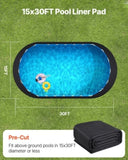 Oval Pool Liner Pad, 15 x 30 ft Pool Liner Pad for Above Ground Swimming Pools, Extra-Thick Pool V952-DSYYCDDOVAL175AMR001V0