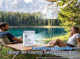 Portable Misting Camping Fan with Water Tank and LED Light, Rechargeable Battery Powered Fan for V1189-LC-AMZ-00096