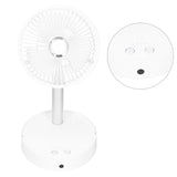 Mini Shake Head Fan Portable Folding Telescopic Electric Fan for Home Office OutdoorWhite V1294-YM0901-3113210043811