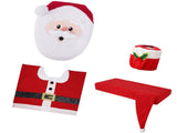 4Pcs Xmas Toilet Seat Cover Set Soft Cute Look Protective Santa Toilet Seat Lid Cover Decoration for V1294-YM0901-3112240052711