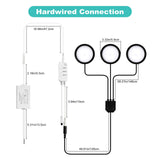 3 Pack Smart Under Cabinet Lights Hardwired,Dimmable LED Light for Kitchen Under Cabinet with Alexa V1171-CC-HW3CW-B-WIFI