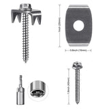 Fence Staples, 304 Stainless Steel Fence Nails for Softwood, Reusable Wire Fence Staples Screws for V1192-AZ-W-1045