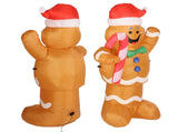 1.5m Height Christmas Inflatables Gingerbread Man Candy Canes Blow Up Yard Decoration Snowman V1294-YM3115220106714-0421