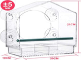 Strong suction window bird feeder, large capacity window bird feeder with removable seed tray and V1259-DP01-A-1665
