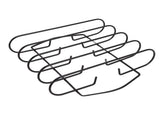 BBQ Rib Rack Iron Non Stick Grilling Rib Stand Black Barbecue Grill for Steak Lamb Chops Outdoor V1294-YM0521-3111220303111