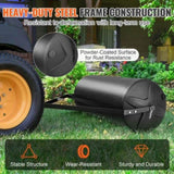 Tow Behind Lawn Roller, 400lbs Sand/Water Filled Yard Roller, LLDPE Drum and Steel Frame Sod Roller V952-QYSCPGL400B353QE4V0