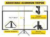 Tripod Projector Screen with Stand 60 inch 169 4K HD Projection Screen Stand Wrinkle-Free Height V767-VVR-TYPMDZCY60169TJZJV0
