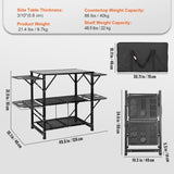 VEVOR Kitchen Table, One-piece Folding Portable Cook Station with A Carrying Bag, Aluminum V952-BJKYDCFHSBDSTYUGSV0
