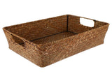 Natural Woven Seagrass Storage Basket with Handles, Organizer Box for Home and Office V1370-AZ4-10739