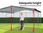 4x4m Dog Enclosure Kennel Large Chain Dogs Cat Cage Pet Animal Cover Shade Fencing Run Playpen V219-PETDGENTPA448-48K