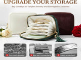 Travel Jewelry Case, Small Velvet Jewelry Pouch Bag with Zipper, Mini Portable Organizer for V1258-DP02-F-850