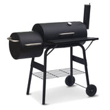 Wallaroo 2-in-1 Outdoor Barbecue Grill & Offset Smoker BBQ-DS35-B