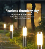 solar lawn lights, stainless steel outdoor lights, 3-LED garden lights, waterproof outdoor lights, V1102-124-10411-BLA2-2PCS